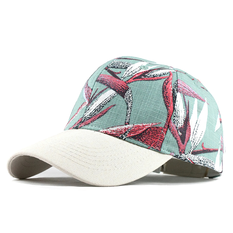 Unisex stylish baseball cap with colorful floral design and beige brim, perfect for casual street style.