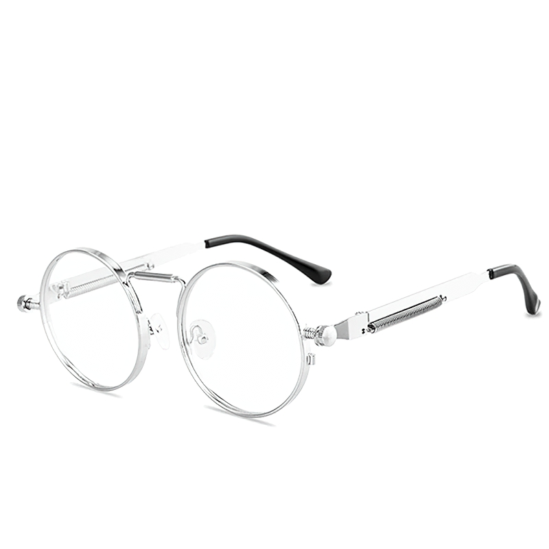 Unisex vintage sunglasses with round metal frame in retro style, perfect casual accessory.