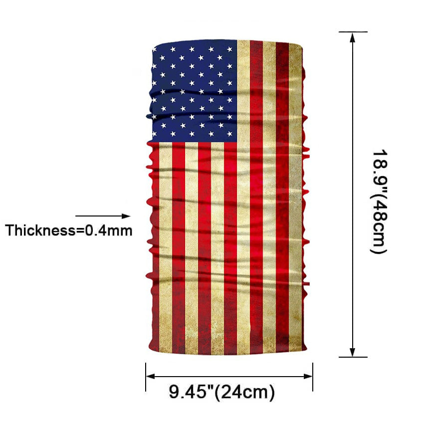 USA 3D National Flag Print Neck Balaclava-Scarf, windproof neck tube ideal for outdoor fun.