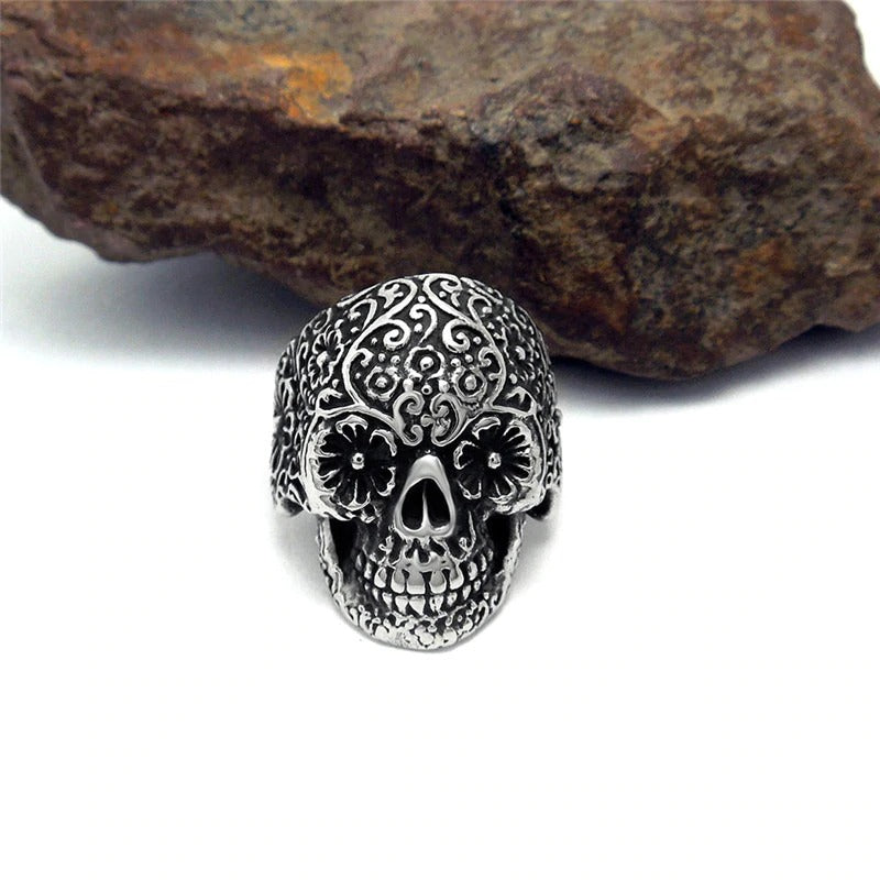 Vampire Skull Retro Steel Jewelry / Rock Punk Alternative Fashion Skull Rings / Sugar skull - HARD'N'HEAVY