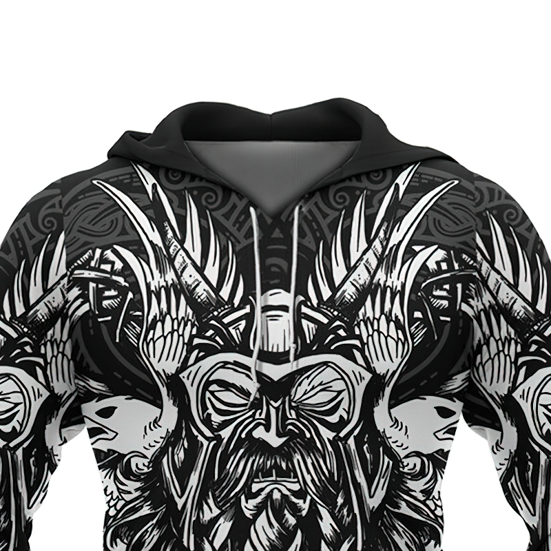 Viking Odin 3D Print Hoodie / Fasion Casual Men's Sweatshirts / Male Long Sleeves Clothing - HARD'N'HEAVY