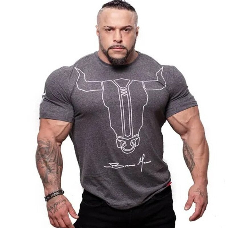 Viking Style Men T-Shirts / Oversized Muscle Workout Tees / Fitness Bodybuilding Skinny T-shirt - HARD'N'HEAVY