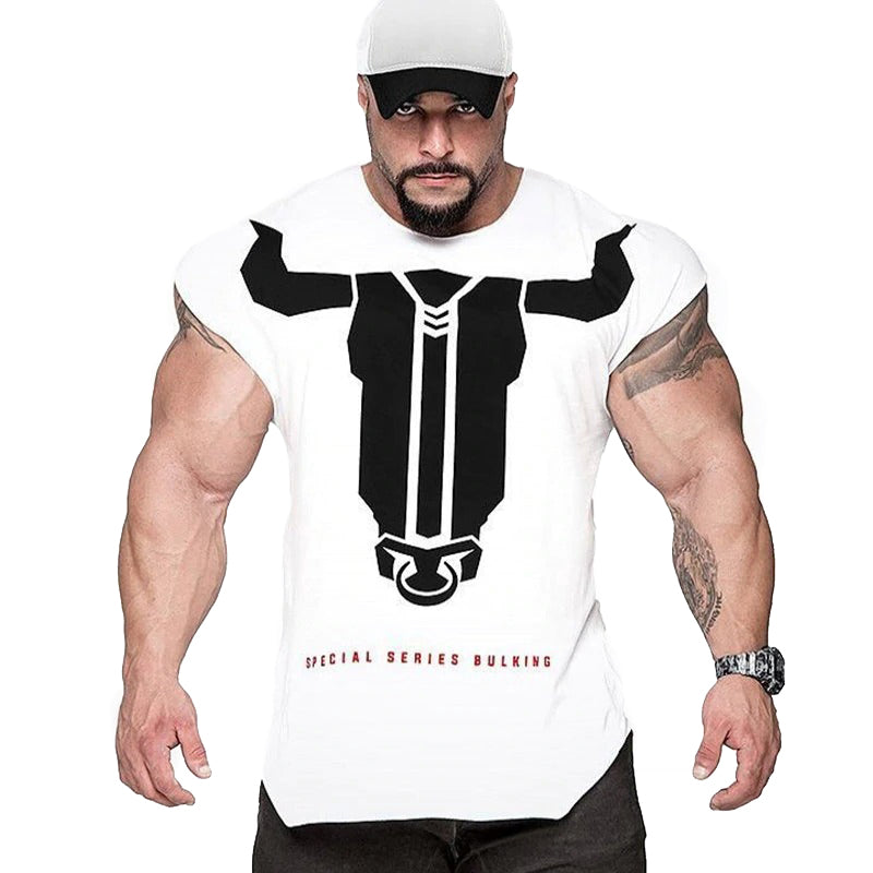 Viking Style Men T-Shirts / Oversized Muscle Workout Tees / Fitness Bodybuilding Skinny T-shirt - HARD'N'HEAVY