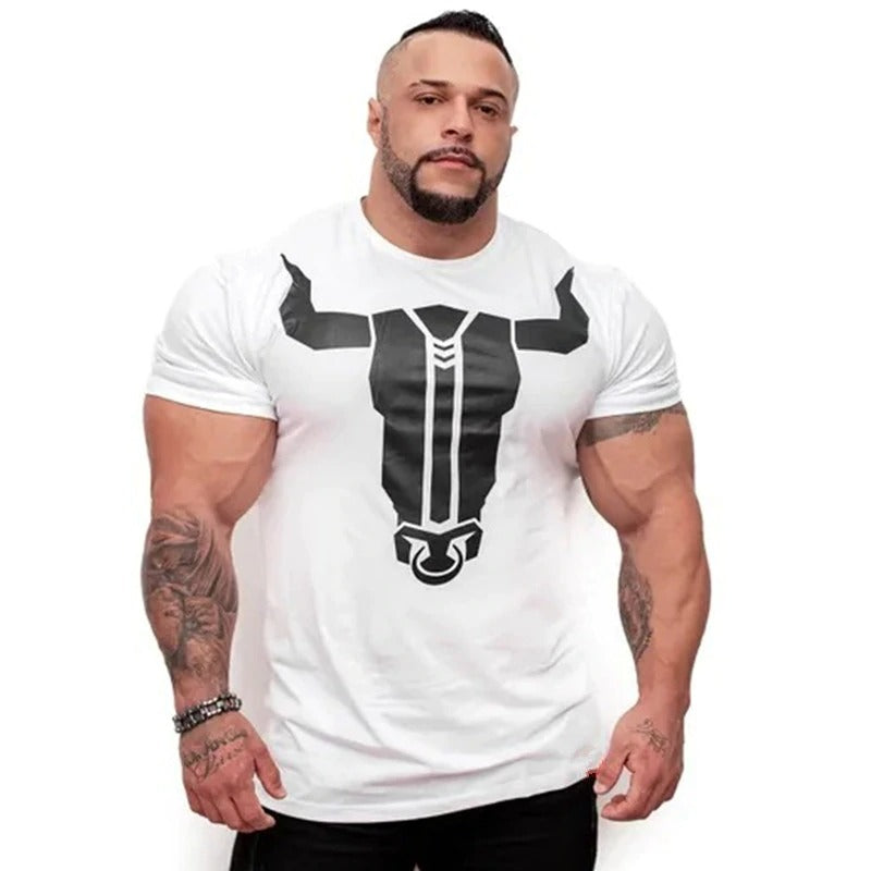 Viking Style Men T-Shirts / Oversized Muscle Workout Tees / Fitness Bodybuilding Skinny T-shirt - HARD'N'HEAVY