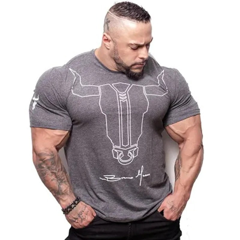 Viking Style Men T-Shirts / Oversized Muscle Workout Tees / Fitness Bodybuilding Skinny T-shirt - HARD'N'HEAVY