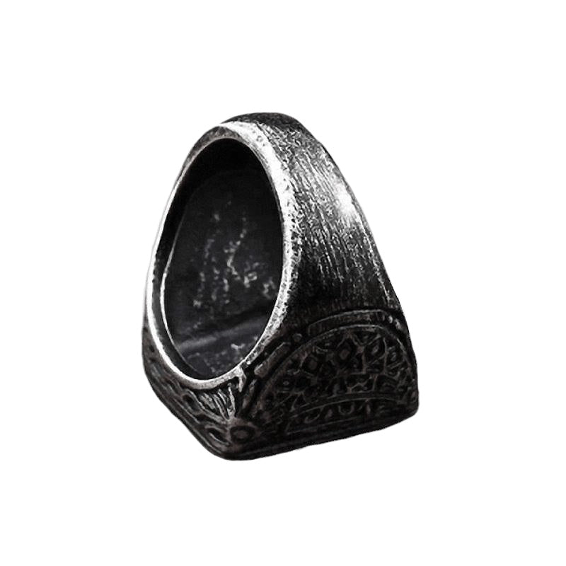 Vintage Fashion Stainless Steel Ring / Square Design Biker Jewelry - HARD'N'HEAVY