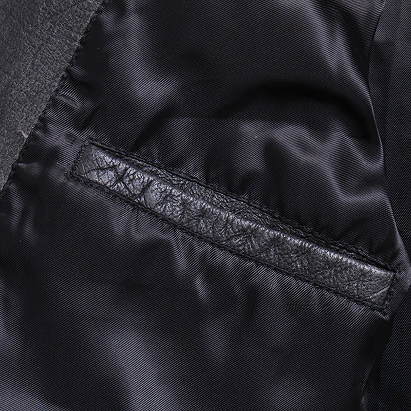 Vintage Genuine Leather Black Jacket / Men's Biker Jacket In Rock Style - HARD'N'HEAVY