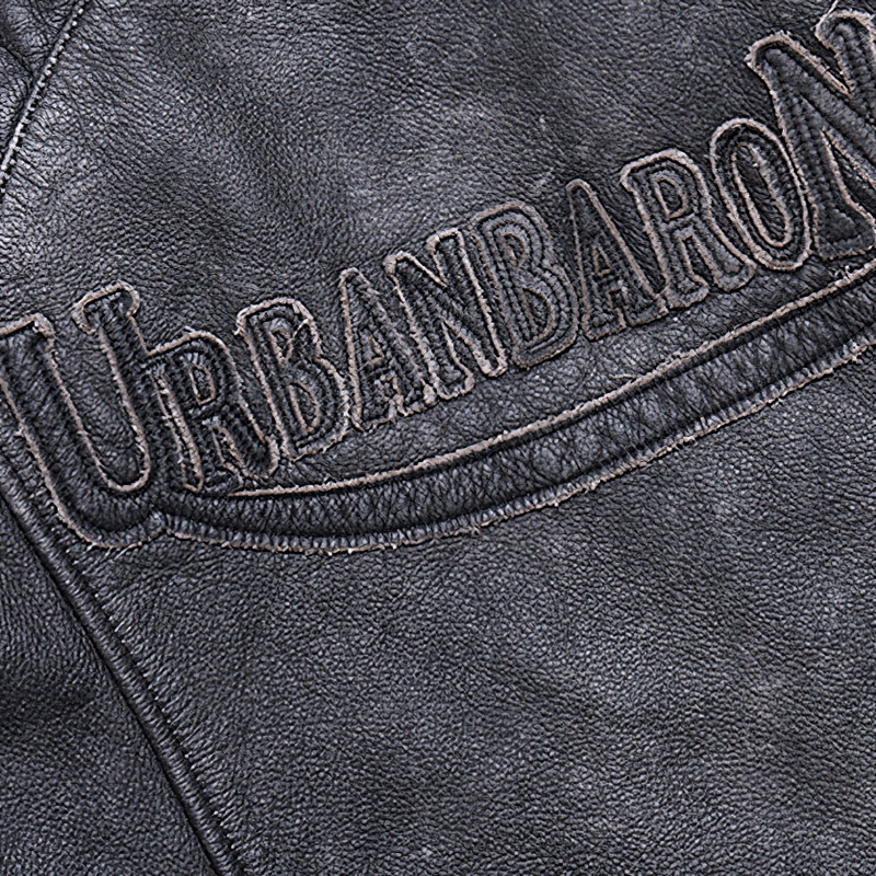 Vintage Genuine Leather Black Jacket / Men's Biker Jacket In Rock Style - HARD'N'HEAVY