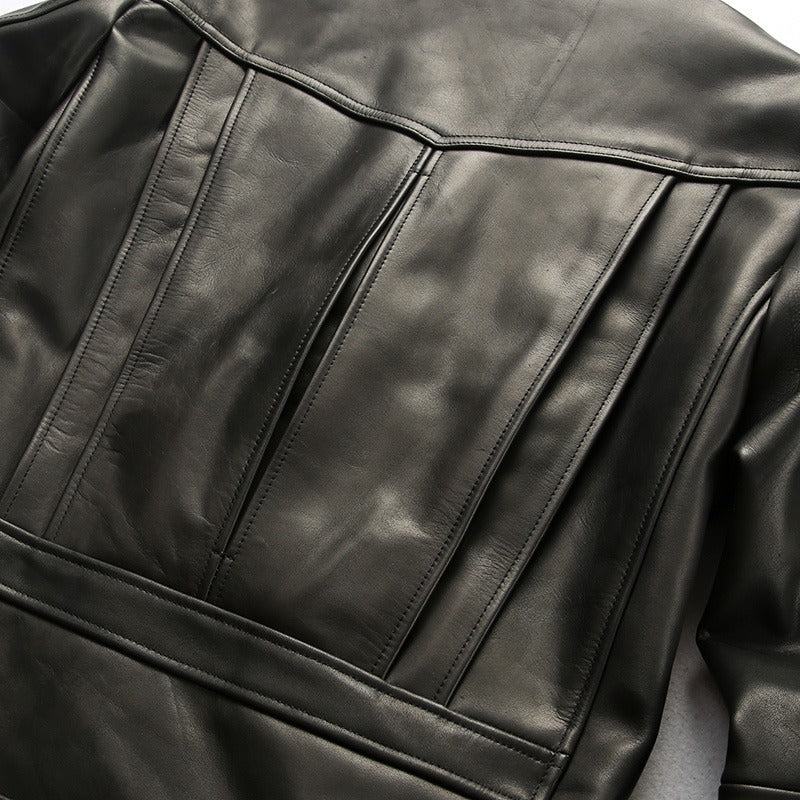 Vintage Genuine Leather Jacket Mens / Old School Biker Vintage Clothing - HARD'N'HEAVY