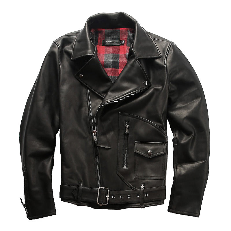 Vintage Genuine Leather Jacket Mens / Old School Biker Vintage Clothing - HARD'N'HEAVY