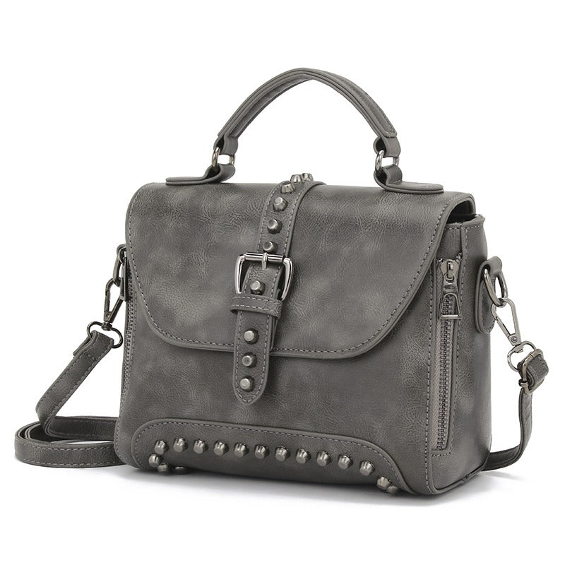 Vintage Handbag with Rivets / Crossbody Bags For Women / Female Shoulder Bags in Rock Style - HARD'N'HEAVY