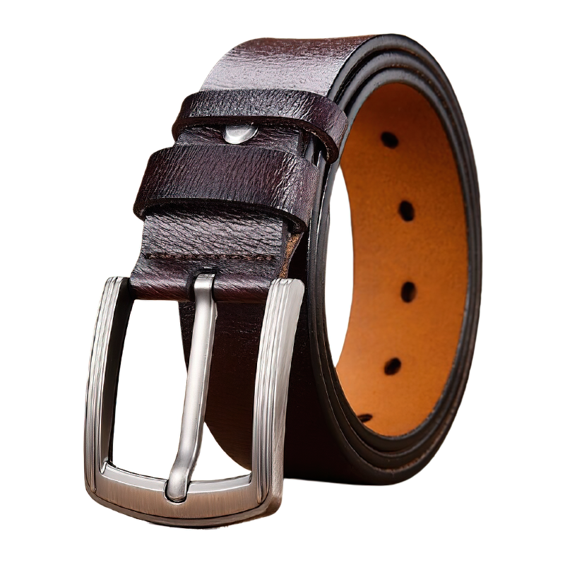 Vintage luxury PU leather unisex belt with stylish metal buckle, perfect casual accessory for men and women.
