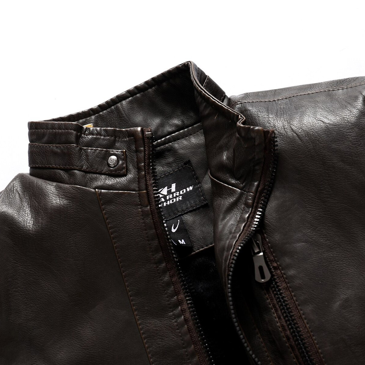 Vintage Male Faux Leather Jacket / Motorcycle Comfortable Thick Jakets for Men - HARD'N'HEAVY