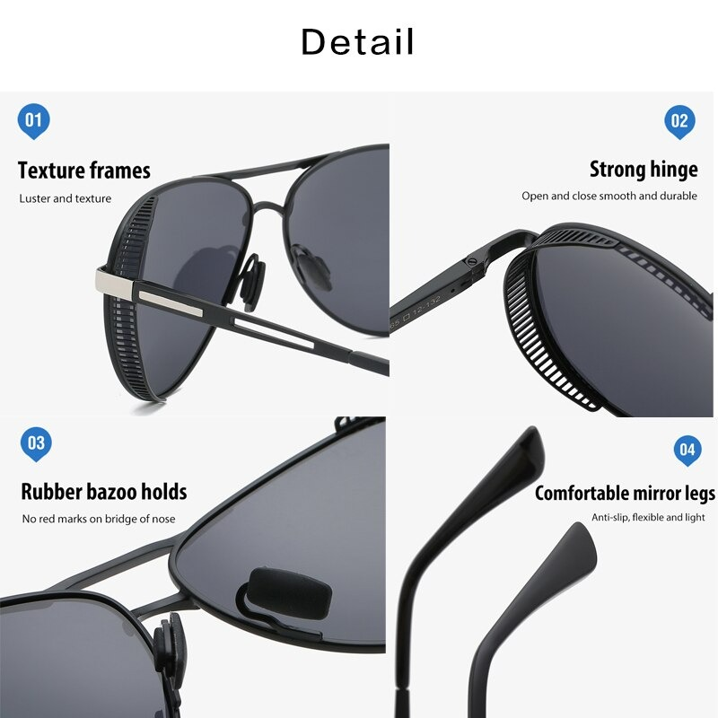 Vintage Men's Sunglasses / Cool Alloy Male Sunglasses / Aesthetic Sunglasses For Men - HARD'N'HEAVY
