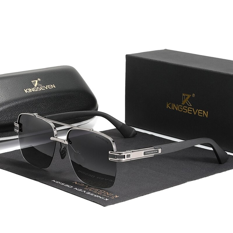 Stylish vintage black sunglasses for men with alloy frame, perfect rock style accessory for any outfit.