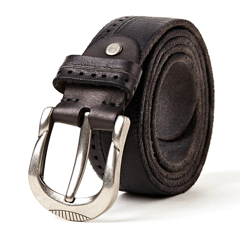 Vintage Original Leather Belt for Men / Casual Belt for Jeans / Alternative Fashion Accessories - HARD'N'HEAVY