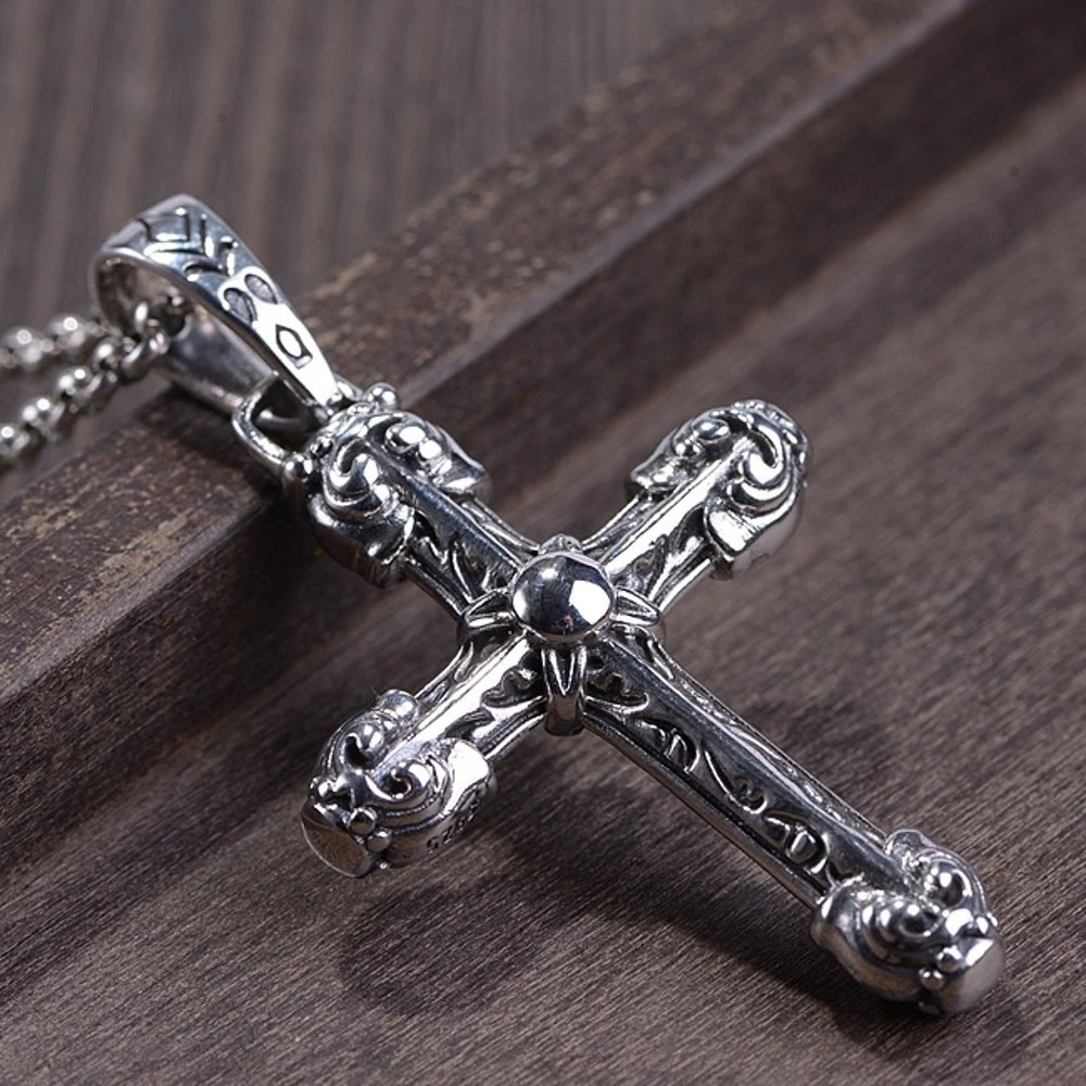Gothic Cross Necklace Gothic Jewellery Mens Vintage Pendant Cross