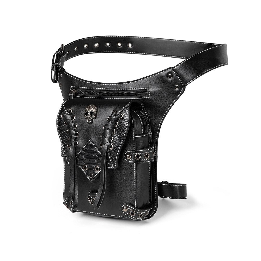 Vintage Skull Multifunction Leather Bags / Alternative Fashion Gothic Steampunk Shoulder Bag - HARD'N'HEAVY