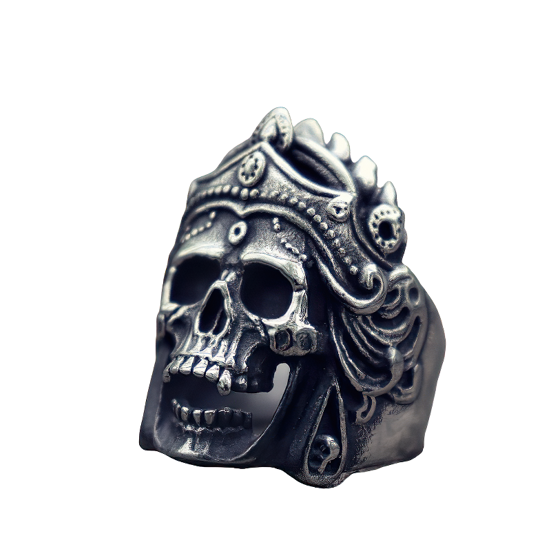 Vintage Skull Unisex Ring / Stainless Steel Rock Jewelry / Alternative Style Gift - HARD'N'HEAVY