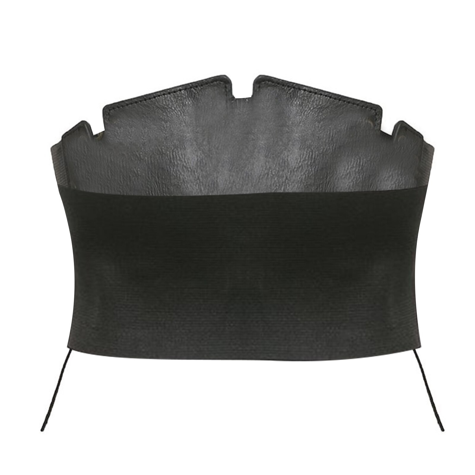 Vintage women's Gothic wide belt with lace-up and zipper design, made from quality PU leather.