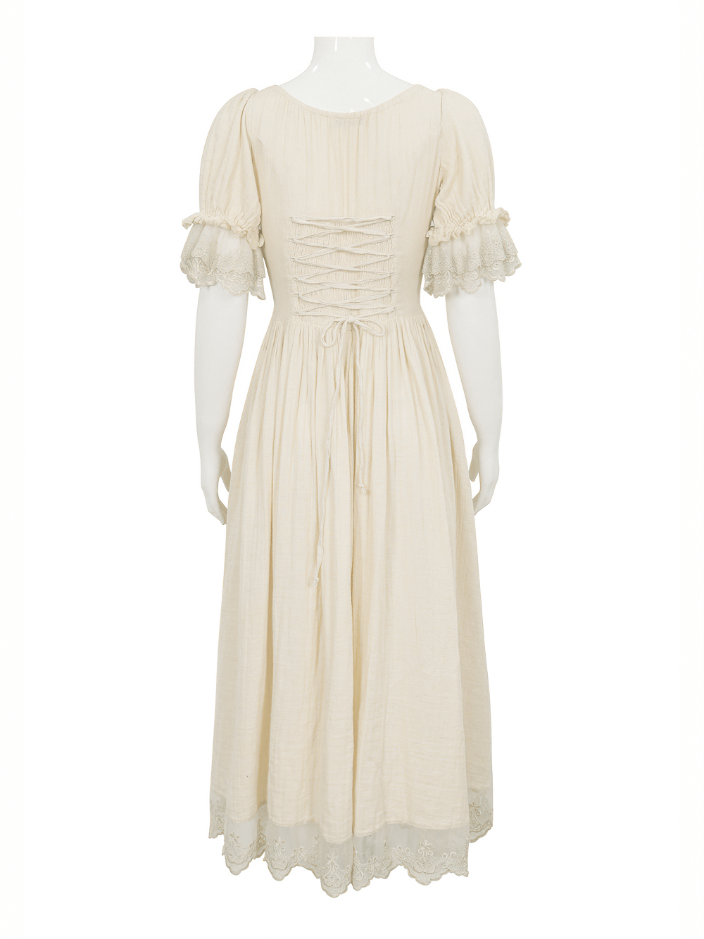 cream colored vintage dresses Clarisa Lace Midi Dress Vintage Cream