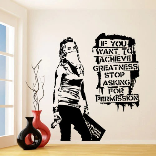 Vinyl Wall Decal of Want to Achieve Greatness / PVC Home Wall Decoration - HARD'N'HEAVY