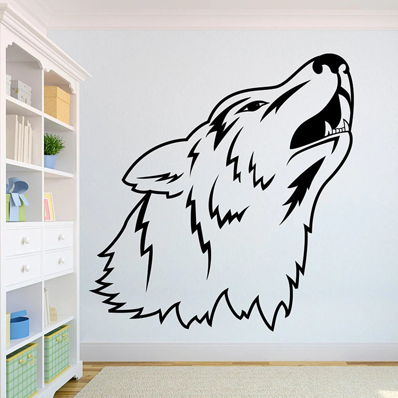 Wall Decal Beautiful Wolf / Interior Art Design Home and Office Murals / Home Decoration - HARD'N'HEAVY