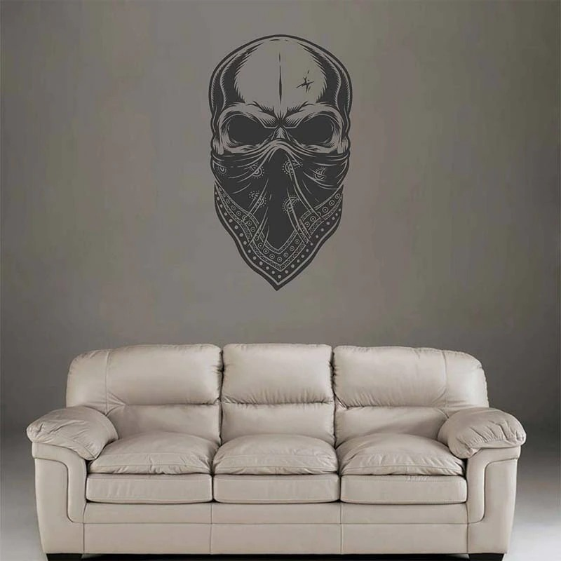 Wall Room Sticker in the form Skull Gangsters / The Dead Skull Vinyl Stickers for Home Decor - HARD'N'HEAVY