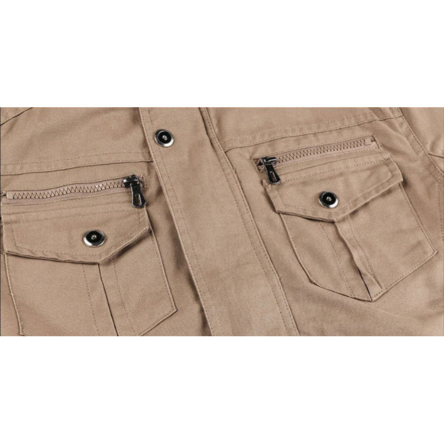 Windproof Men's Military Jacket / Vintage Motorcycle Cotton Jacket / Autumn-Winter Biker Clothes - HARD'N'HEAVY