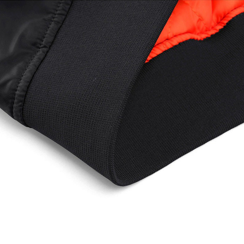 Close-up of the cuff and lining of a Men's Winter Military Bomber Jacket, showcasing its stylish, padded design.