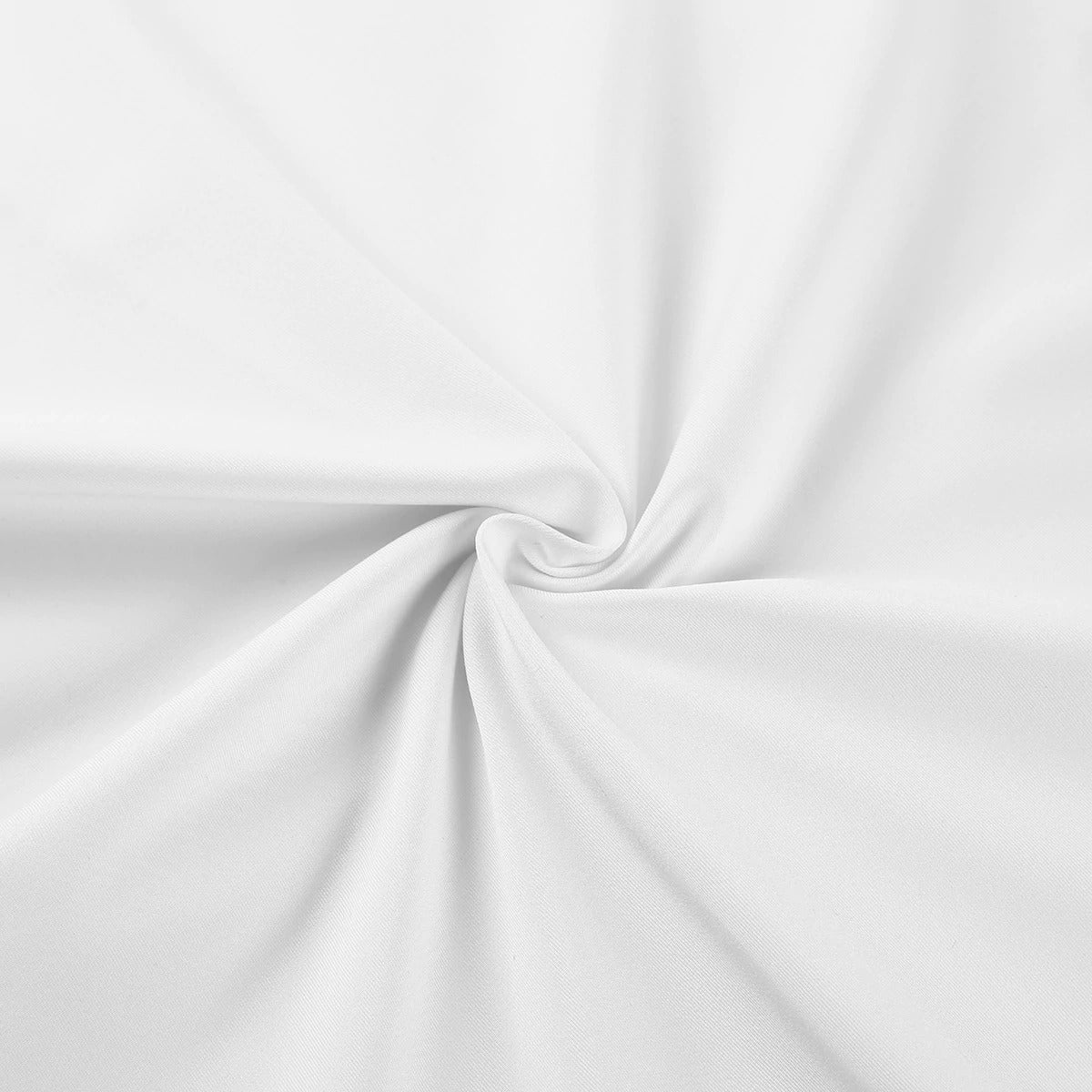 Soft, stretchy white fabric showcasing the smooth texture ideal for women's jumpsuits and activewear.