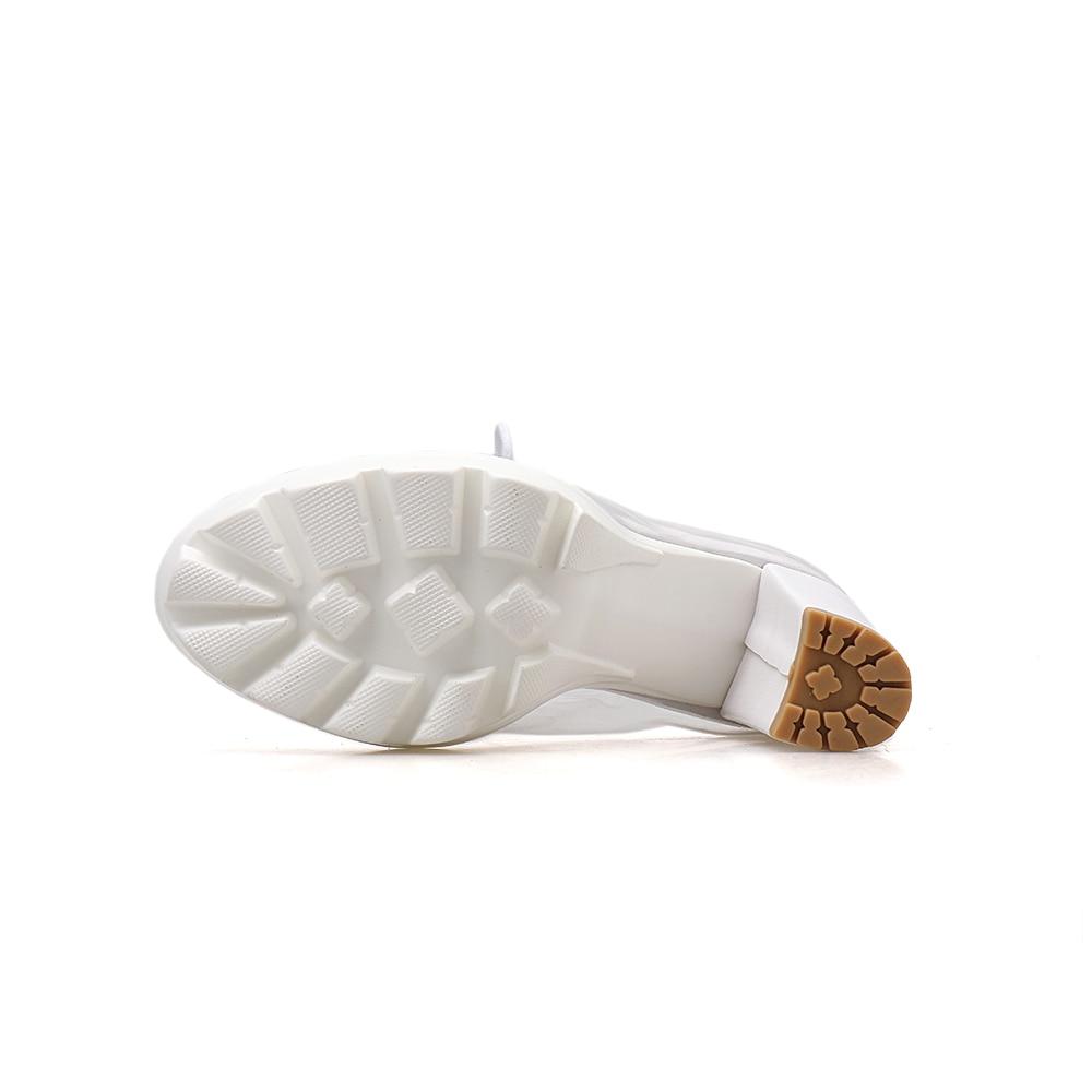 Sole of women’s ankle transparent pumps shoes featuring a ribbed design and durable traction for comfort and style.