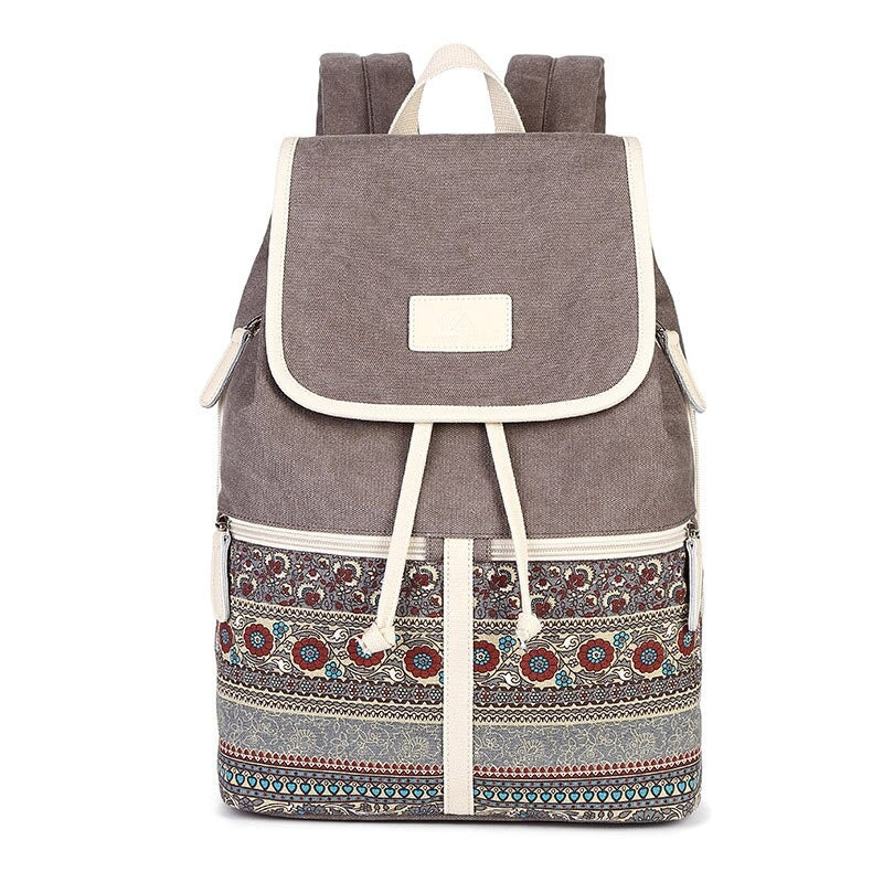 Women Backpack with National Style Printing Design - HARD'N'HEAVY