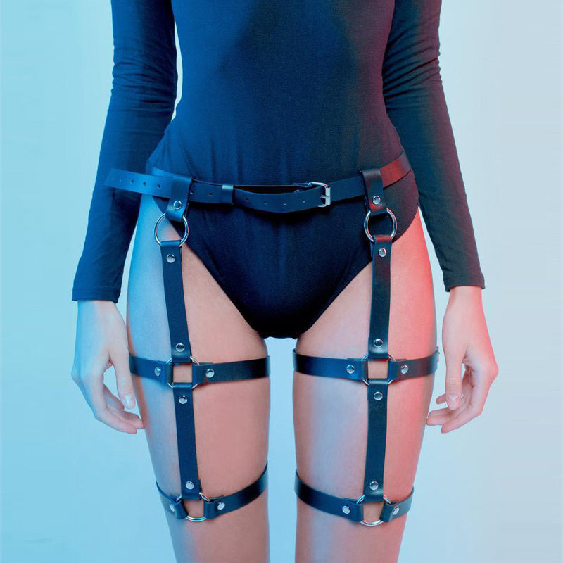 Women Body Harness Fashion / Sexy Garter Belt Bondage / Gothic High Waist Fetish Suspender Bondage - HARD'N'HEAVY
