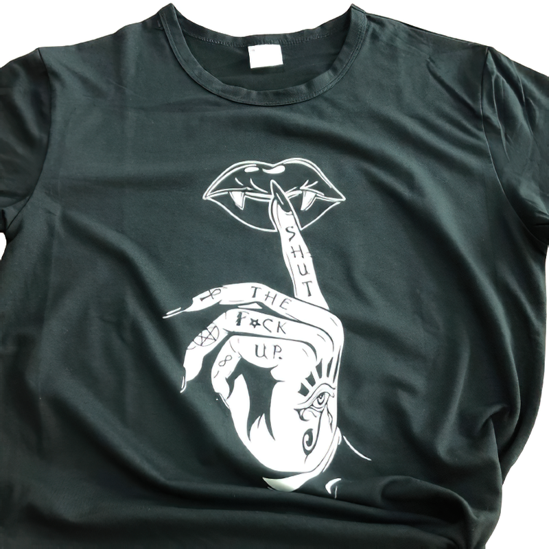 Casual Streetwear Gothic T-Shirt / Goth Stylish / Graphic Tees For Women - HARD'N'HEAVY
