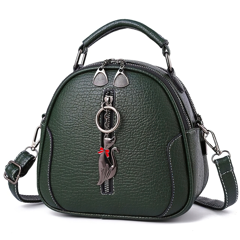 Women Crossbody Small Shell Bag / Vintage Handbag Of Solid PU Leather / Cool Accessories - HARD'N'HEAVY