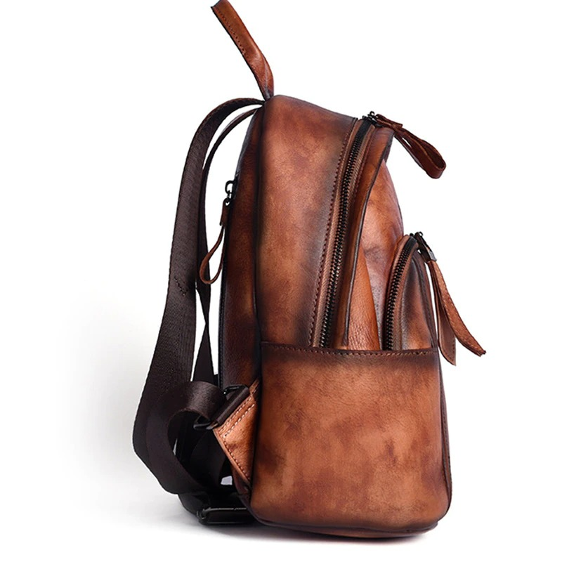 Women Genuine Leather Backpacks / Soft Skin Waterproof Travel Bags For Ladies - HARD'N'HEAVY