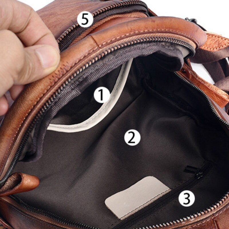 Women Genuine Leather Backpacks / Soft Skin Waterproof Travel Bags For Ladies - HARD'N'HEAVY