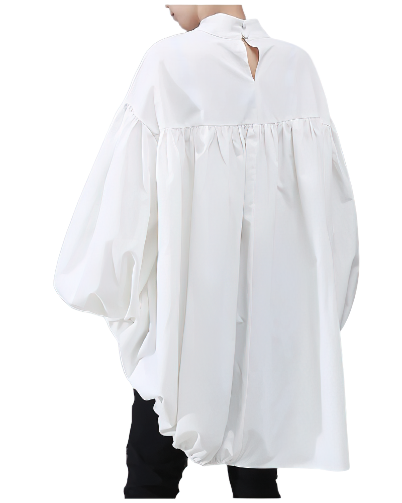 Women Loose Fit Shirt / Big Size Blouse Spring Autumn / Long Sleeve and Drawstring - HARD'N'HEAVY