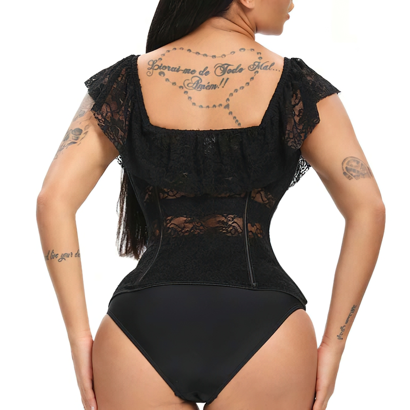Women Luxury Sexy Corset / Ladies Gothic Clothing / Lace Hollow Out Bustiers Off Shoulder - HARD'N'HEAVY