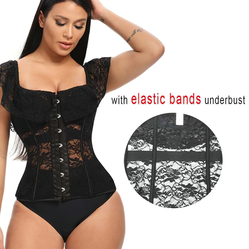 Women Luxury Sexy Corset / Ladies Gothic Clothing / Lace Hollow Out Bustiers Off Shoulder - HARD'N'HEAVY