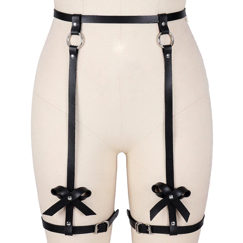 Women PU Leather Harness with Bows Women PU Leather Harness with Bows