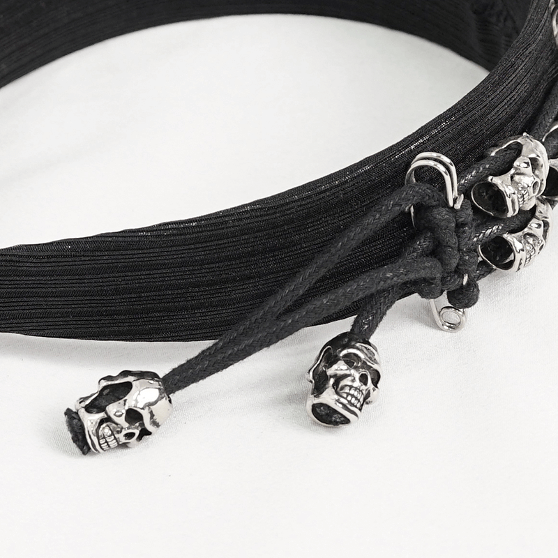 Stylish women's gothic skulls hair band, perfect for alternative fashion and adding flair to gothic outfits.
