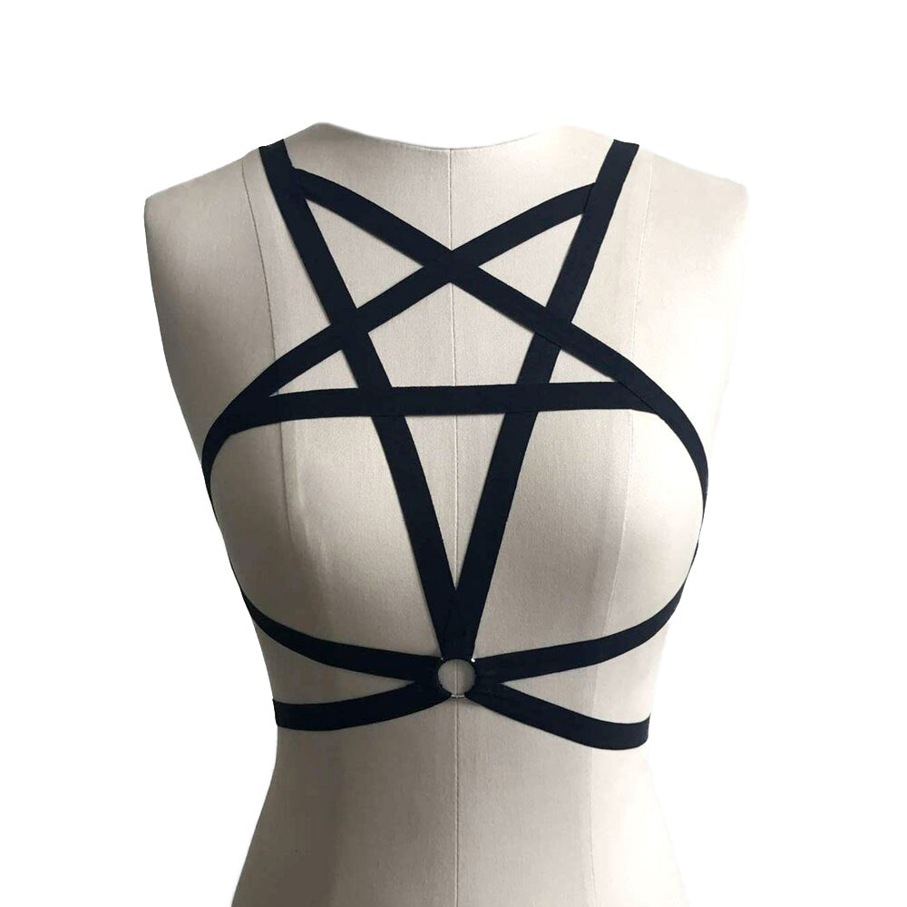 Women Sexy Bandage Belt Bra / Hollow Cage Bra / Alternative Fashion Body  Harness