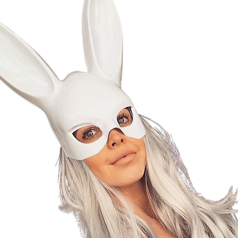 Women Sexy Rabbit Mask - Ideal for Cosplay, Fetish Games, and BDSM Fun. Perfect blend of style and seduction.