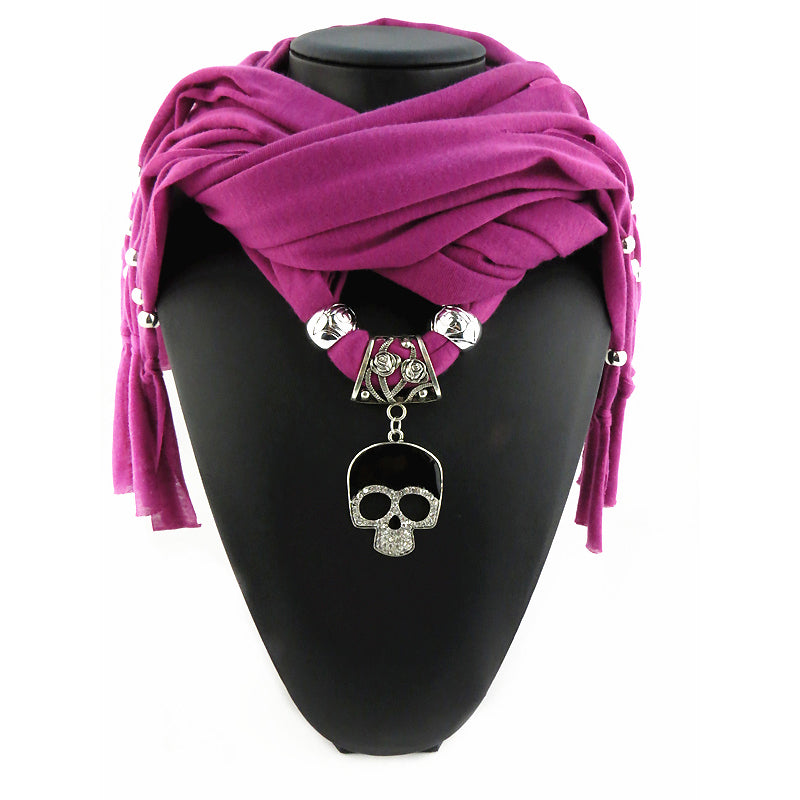 Women's Alloy Skull Pendant Cotton Scarves / Alternative Fashion Accessories - HARD'N'HEAVY