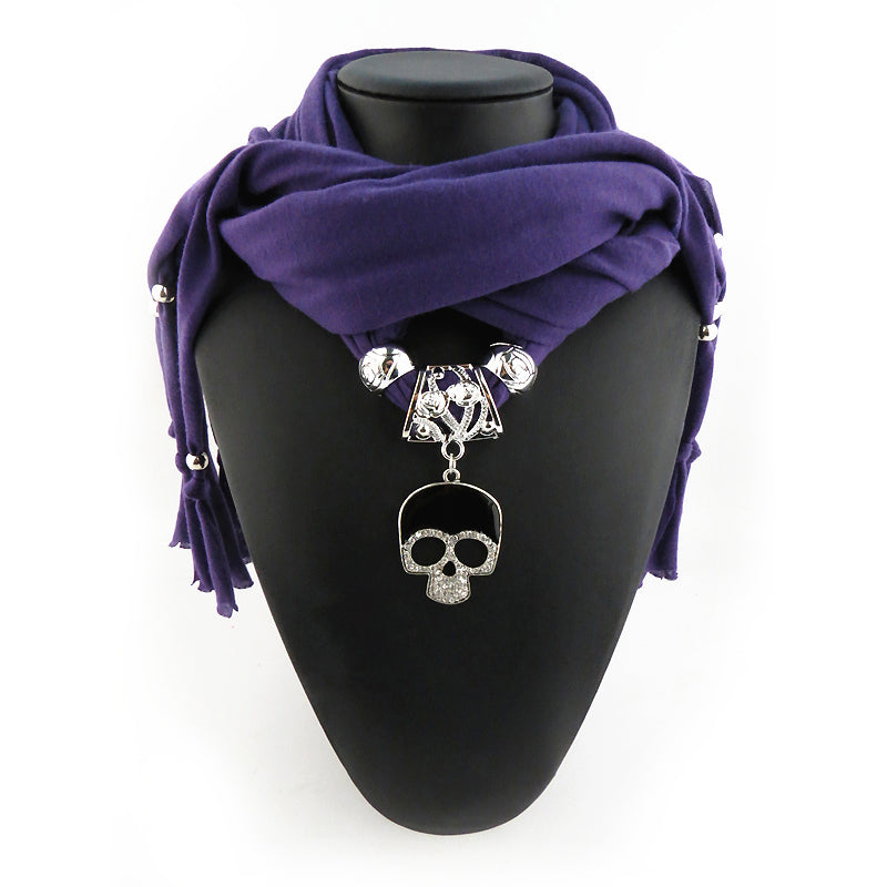 Women's Alloy Skull Pendant Cotton Scarves / Alternative Fashion Accessories - HARD'N'HEAVY