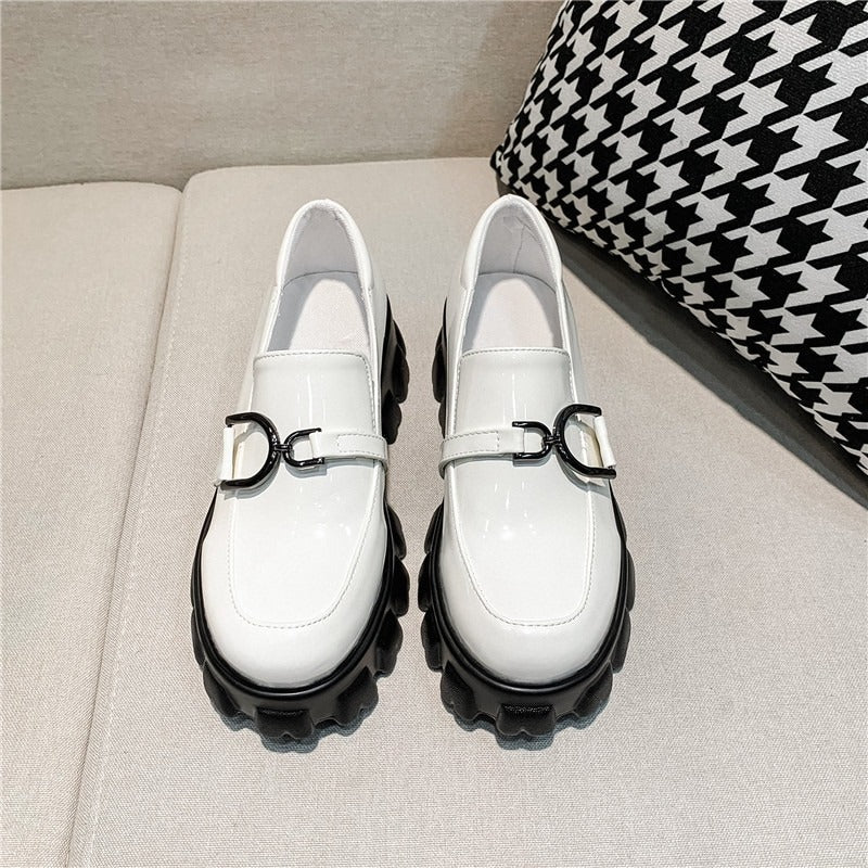 Women's Casual Patent Leather Platform Pumps / Fashion Round Toe Shoes on Four Season - HARD'N'HEAVY