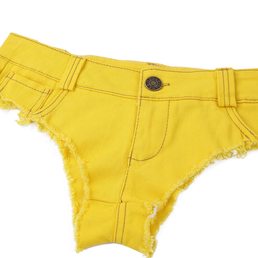 Women's Denim Mini Shorts With Low Waist / Hot Summer Casual Shorts - HARD'N'HEAVY