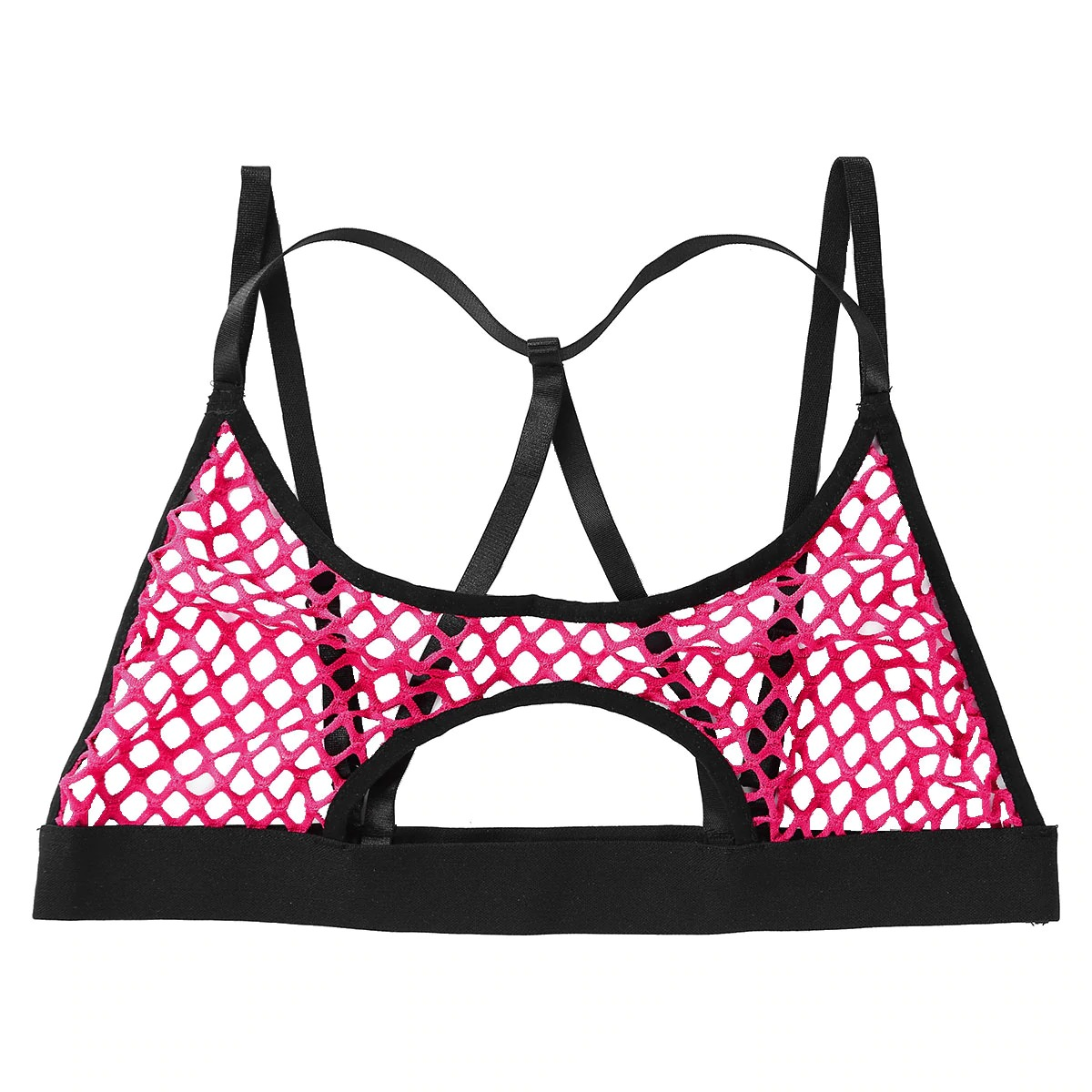 Women's Elastic Mesh Top with Cutout / Sexy Vest Crossed on the Back - HARD'N'HEAVY